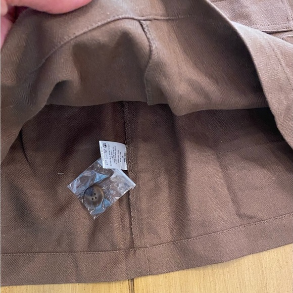 Brown Mini Skirt Pockets New Medium Sage the Label Linen & Cotton - Picture 7 of 12